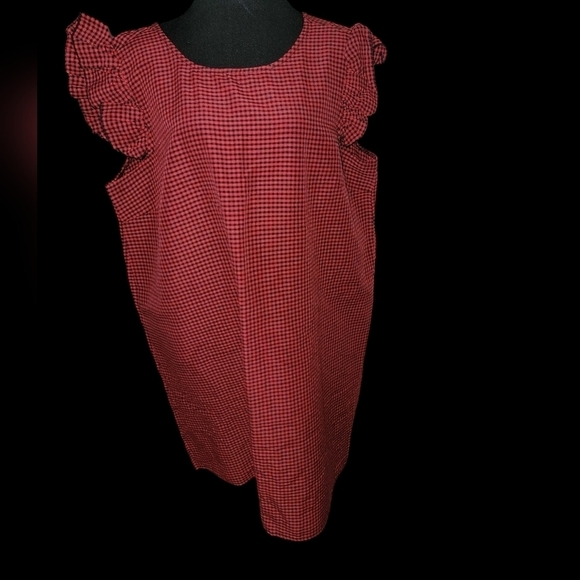 SHEIN Dresses & Skirts - Shein Curve Red Checkered Mini dress in size 2XL